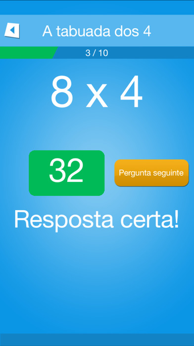 App de Prática de Tabuada exemplo 2