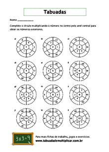 Treinando a tabuada - Questionário