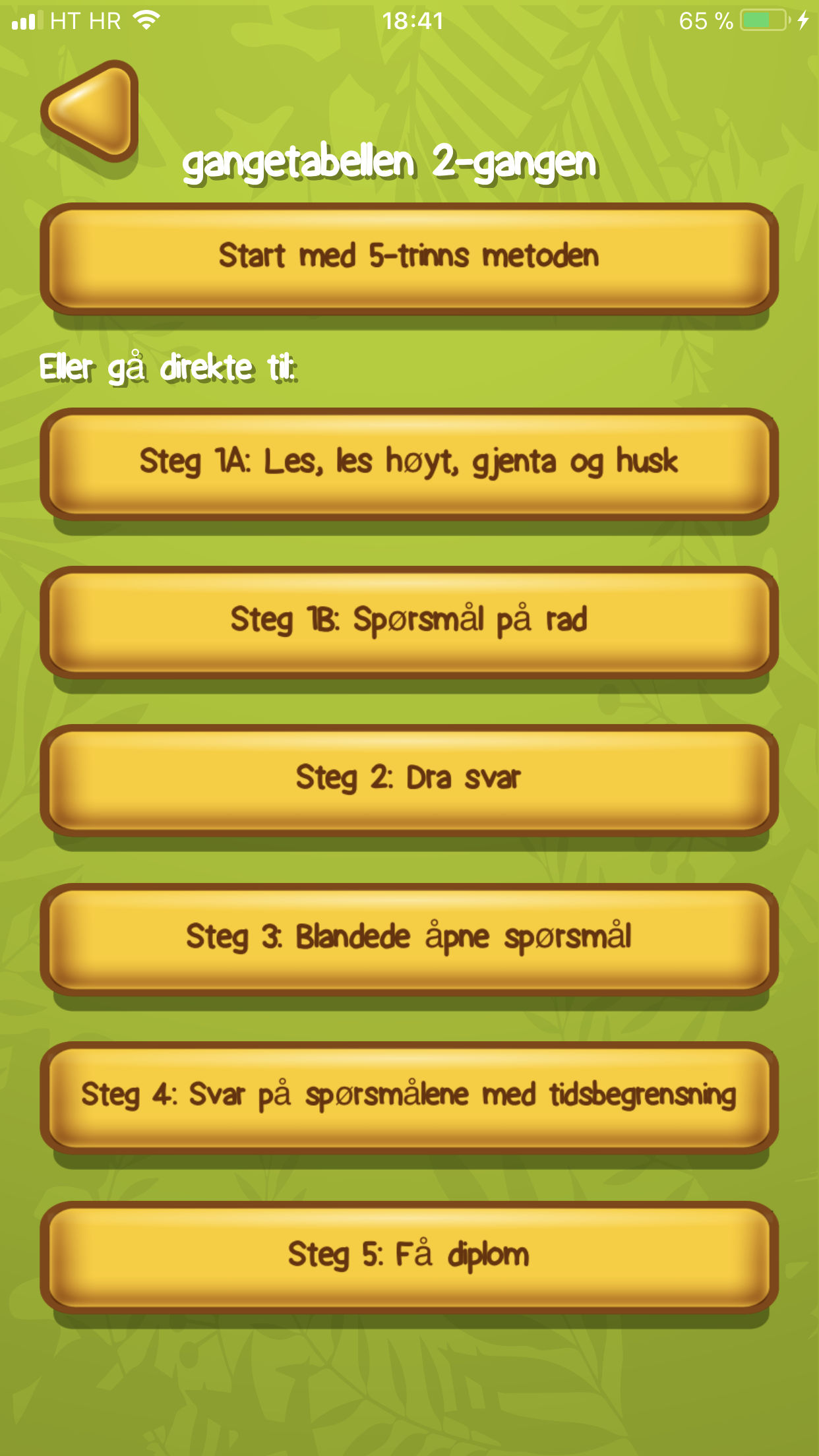 Gangetabell-appen, eksempel 2