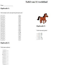 kalkylbladet 11 multiplikationstabell