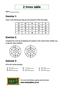 timetable maths worksheets