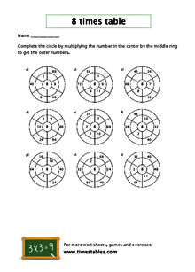 free 8 times table worksheets at timestablescom
